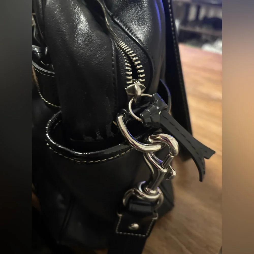 COACH leather diaper bag